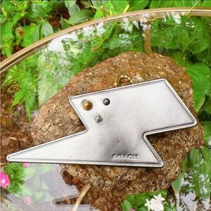 NWT Coach Lightning Bolt Leather Shoe Patch Bag Charm